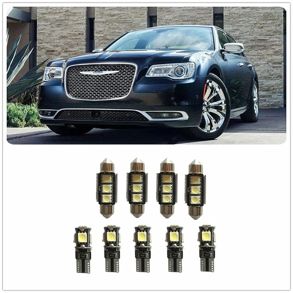 9 шт. Белый светодиодный комплект для интерьера посылка Chrysler 300 300C 300M Aspen Cirrus Concorde