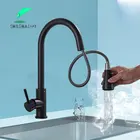 SHBSHAIMY хромированныйчерныйматовый золотой смеситель для кухонной раковины с одной ручкой, смеситель для кухни с одним отверстием, смеситель для горячей и холодной воды