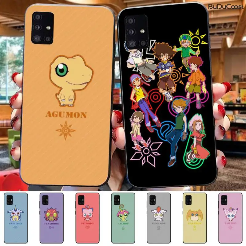 Мультяшный чехол для телефона Digimon с милым рисунком Samsung Galaxy A7 8 2018 6 Plus A9 A10 20 30 40 50
