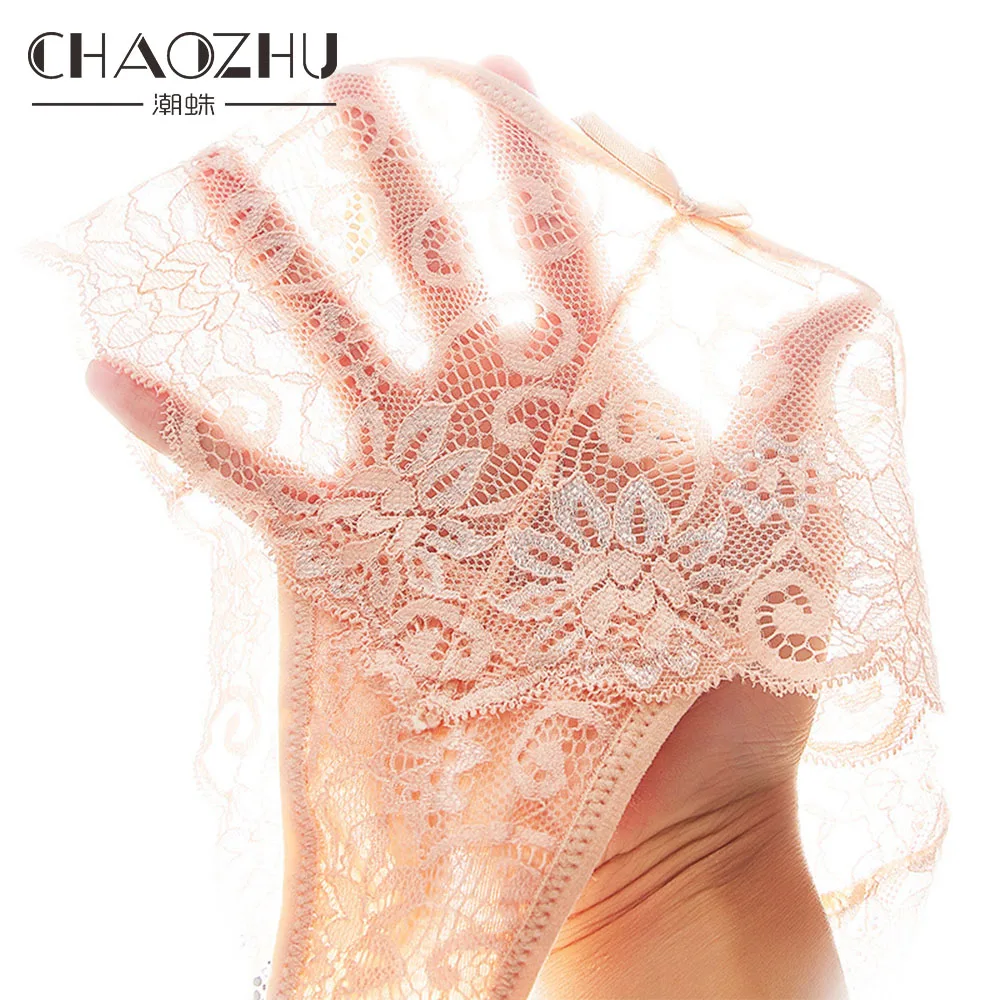 

Эластичные кружевные стринги CHAOZHU, тонкое цельное нижнее белье, женское сексуальное нижнее белье, прозрачные хлопковые трусики с ластовице...