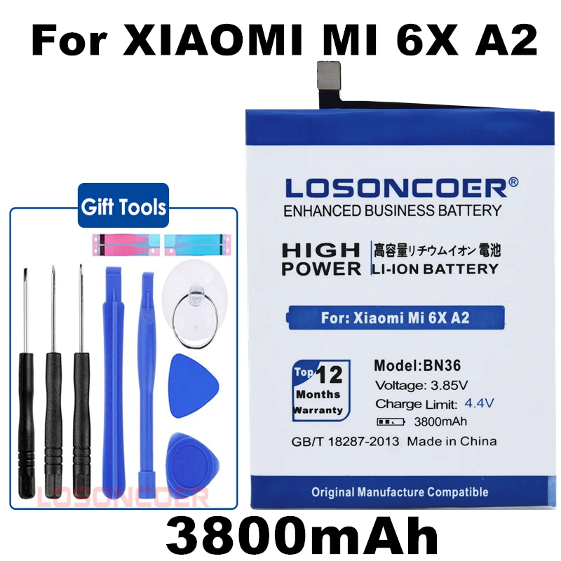 Батарея BN31 BN34 BN35 BN36 BN37 Батарея для Xiaomi mi Red mi 6 6A mi 5X mi 5X Примечание 5A 5A pro A1 Y1 Lite A2 mi A2 mi 6X6X5 5,7"