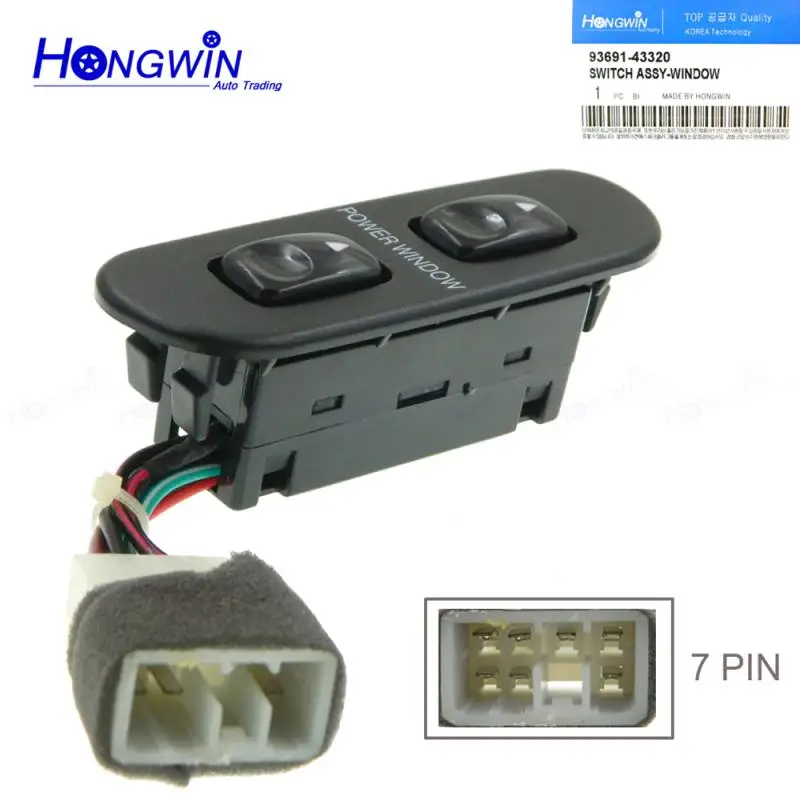 Новый выключатель стеклоподъемника для Hyundai H-100/Grace 1993-2004 Kia motor 93691-43320 9369143320 |