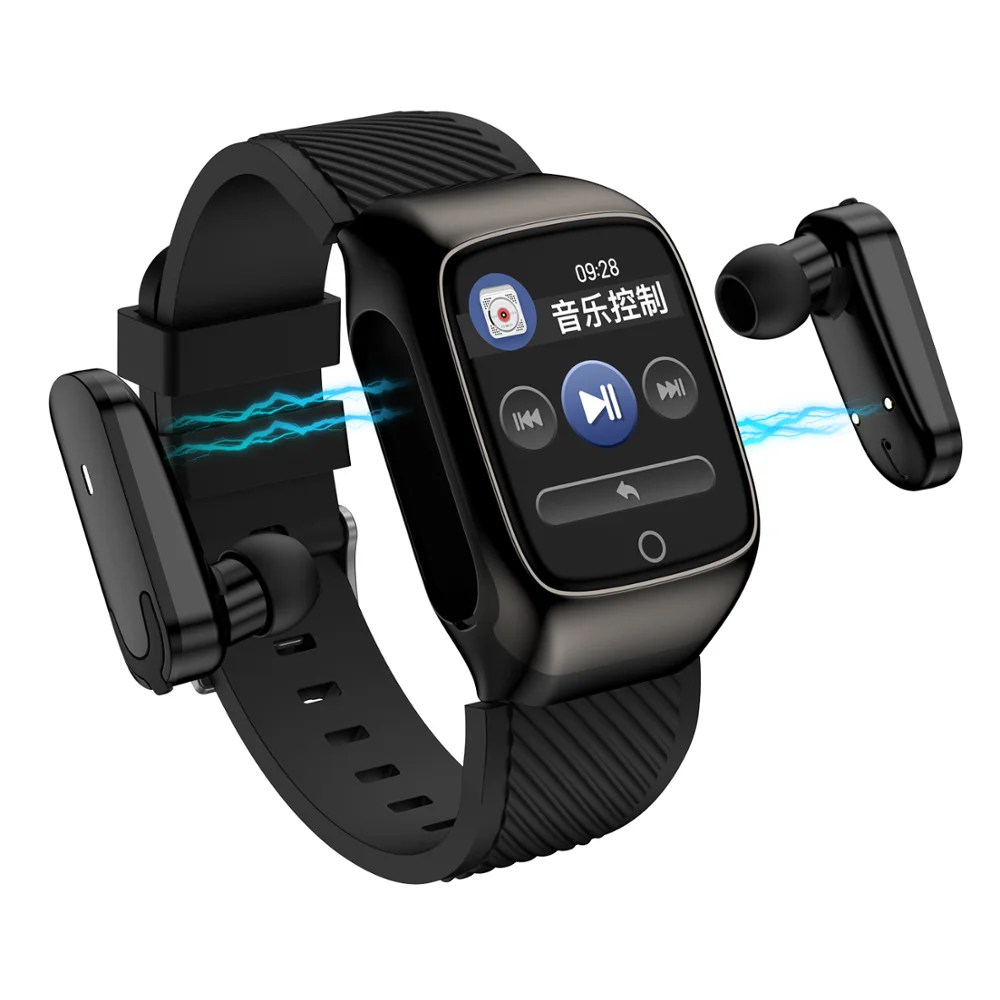 2 в 1 Смарт-часы вкладыши Наушники-вкладыши TWS Bluetooth 5 0 гарнитура Для мужчин Спорт