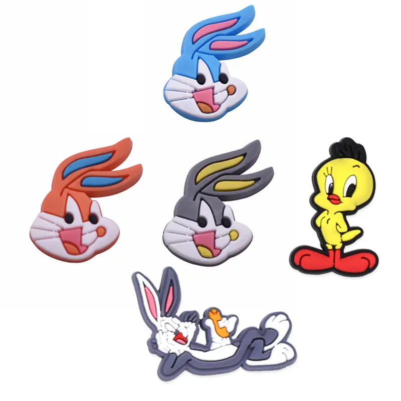

1pcs Kawaii Cartoon Rabbit Croc Charms Shoe Charms Accessories Shoe Decoration Shoe Buckles Shoe Charms Fit Wristband Croc JIBZ