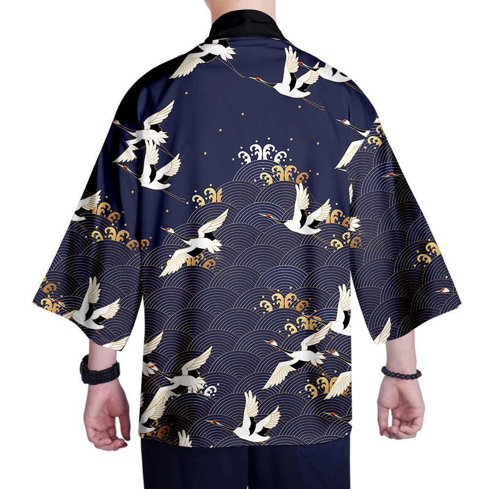 Кимоно The Great Wave Off Kanagawa мужское японское традиционное Восточное этническое