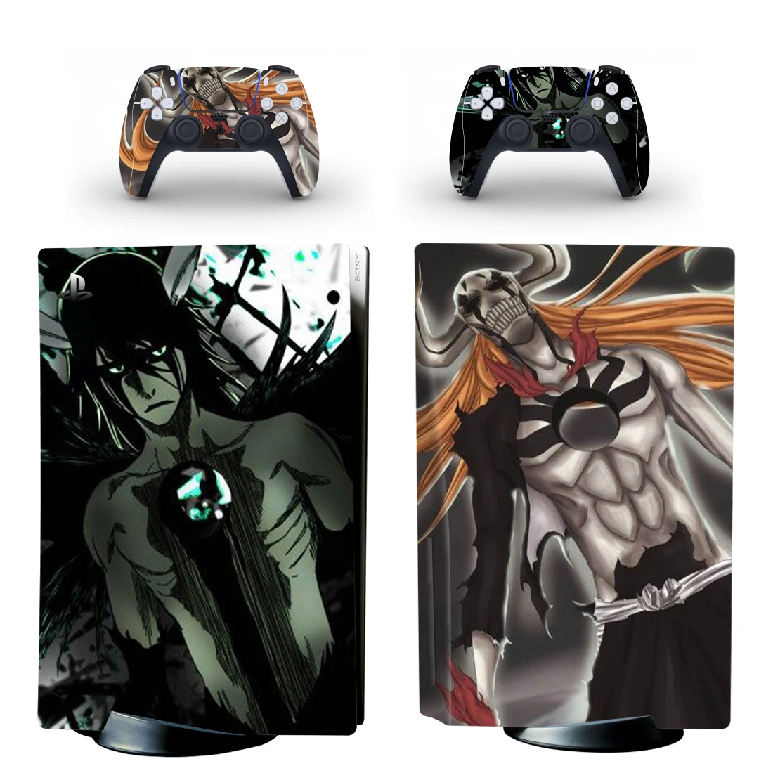 

BLEACH Kurosaki Ichigo PS5 Disc Skin Sticker Cover for Playstation 5 Console & 2 Controllers Decal Vinyl Protective Disk Skins