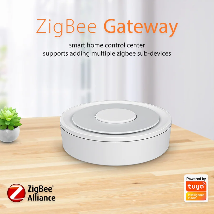 

Умный шлюз Tuya ZigBee, хаб ZigBee 3,0 для умного дома, мост, приложение Smart Life, беспроводной пульт дистанционного управления, работает с Alexa Google Home