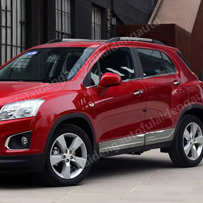 4 шт. Для Chevrolet TRAX 2014 2015 2016 нержавеющая сталь двери кузова нижняя часть Молдинги