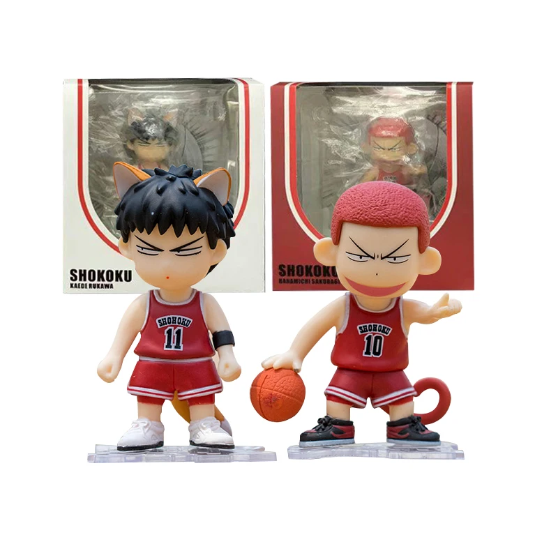 

Anime SLAM DUNK Hanamichi Sakuragi Rukawa Kaede PVC Action Figure Doll Collection Statue Model Kawaii Toys for Friend Best Gift