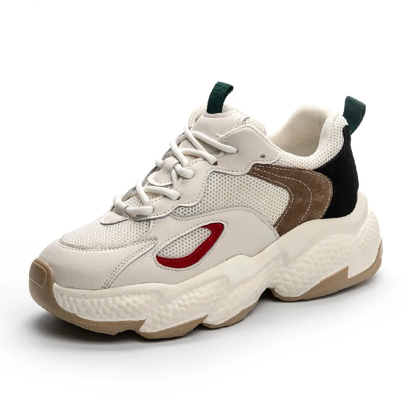 

New Small Child Old Shoes Female INS Tide Spring Thick Bottom Increase Women's Shoes Wild Sports Casual Shoes zapatos para mujer