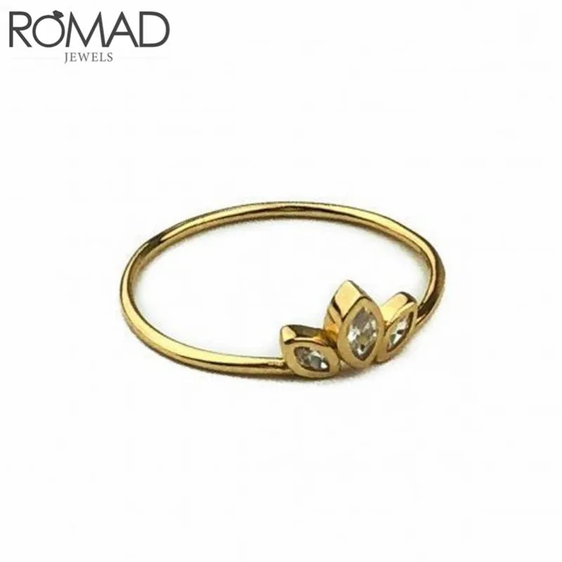 ROMAD винтажные изящные белые хрустальные короны кольца для женщин подарок простое обручальное кольцо конский глаз 925 Серебряные кольца, ювелирные изделия