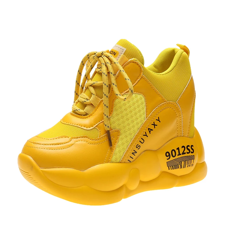 2019 осенние женские кроссовки со скрытым каблуком белые вулканизированные туфли