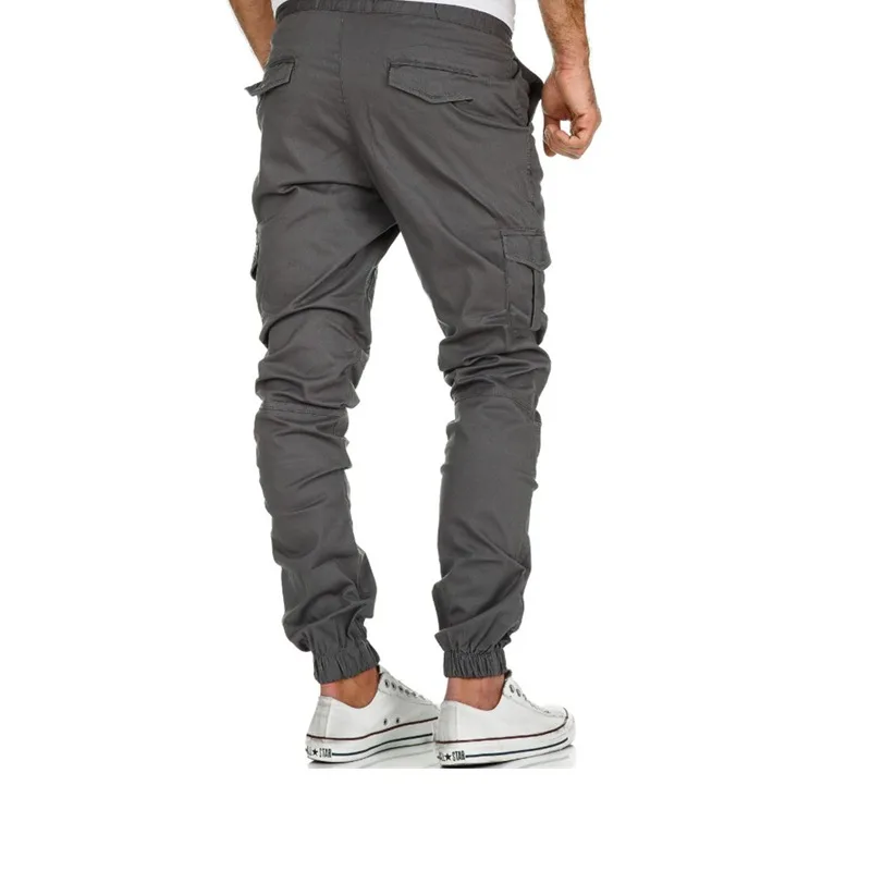

New men's trousers, European and American tooling, multi-pocket trousers, woven casual pants, sports girdles Men's pants
