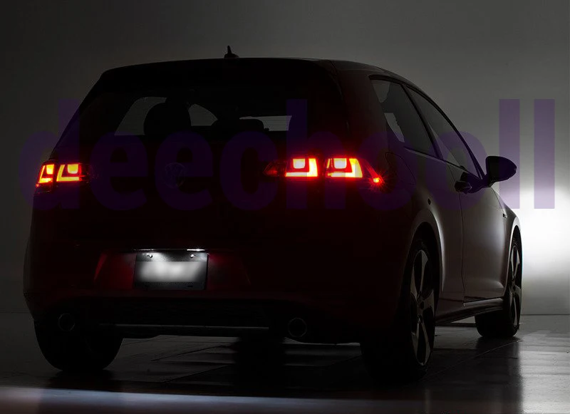 Лампы заднего хода и номерного знака Canbus Pure White для Volkswagen VW Golf 7 MK7 MKVII LED Exterior Kit.