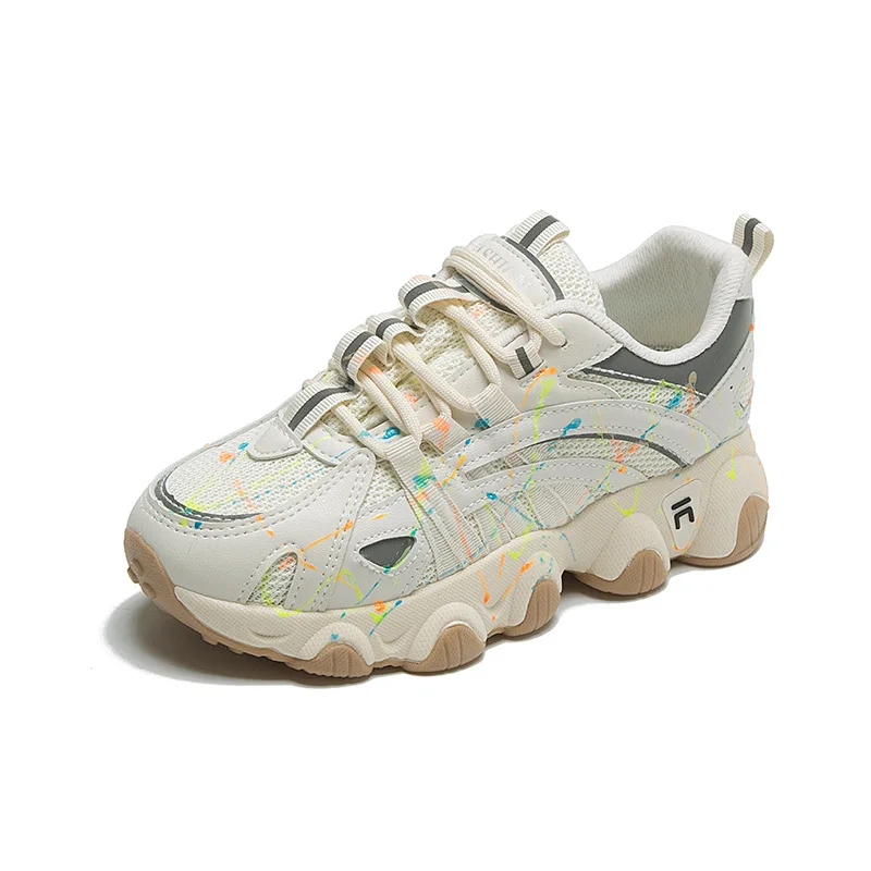 

Women Sneakaers Fashion Luminous Old Shoes Running Shoes Height Increased Breathable Air Mesh Casual Walking Jogging Trainers