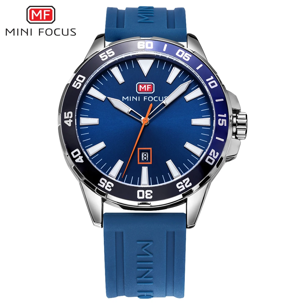 MINIFOCUS модные спортивные наручные часы Для мужчин кварцевые аналоговые Дата Часы