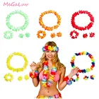 5 шт.лот Гавайская Вечеринка цветочный венок Hawai украшение в виде головы цветов ананас солнцезащитные очки тропические очки украшение для Luau Вечерние