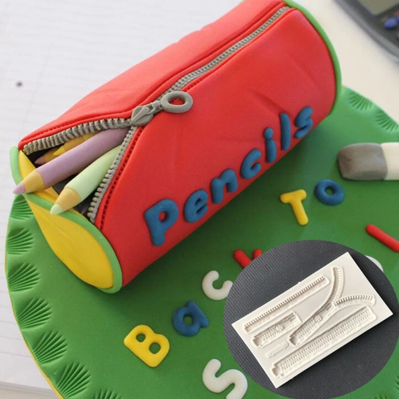 Силиконовые формы для помадки 95AA молния одежды сделай сам свечи полимерные