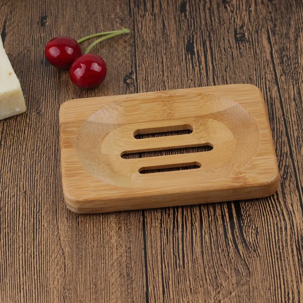 Бамбуковые мыльницы из натурального дерева подставка для мыла полка хранения
