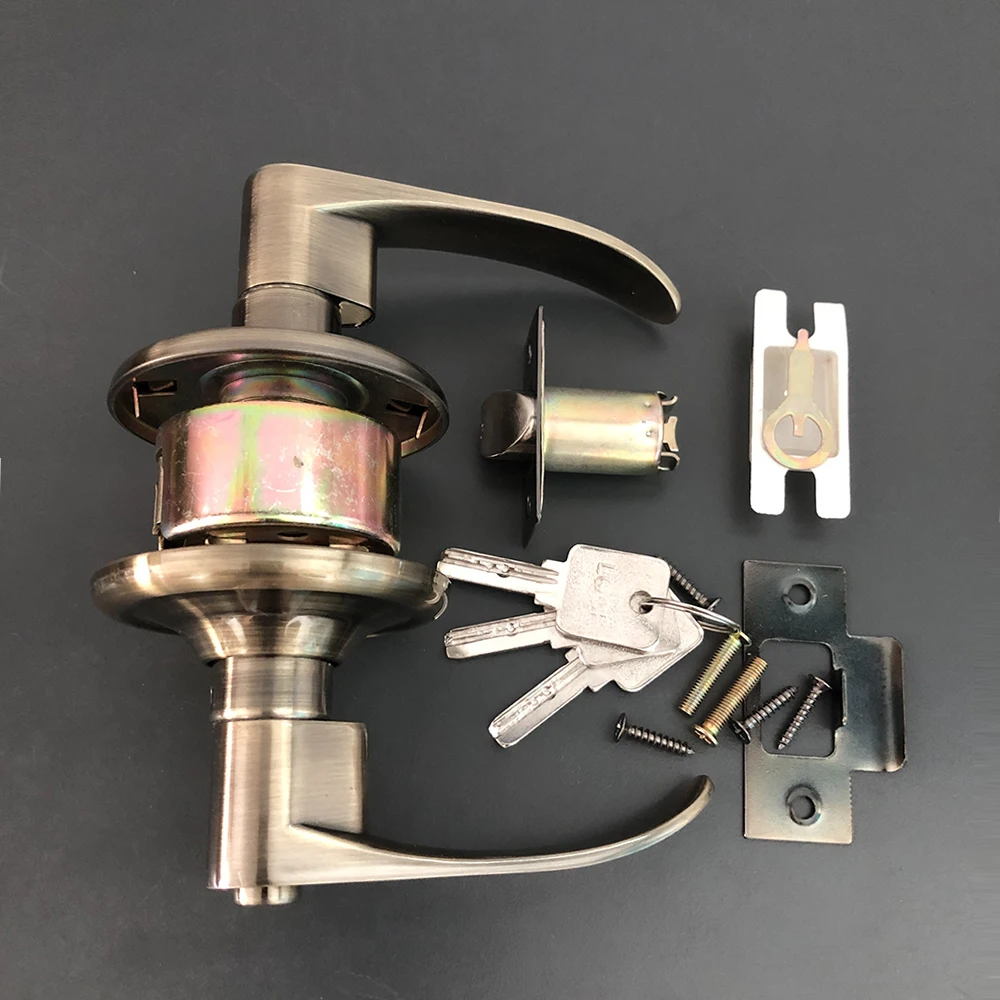 Нержавеющая сталь вход/частный/канал дверной замок Матовый никель дверная ручка