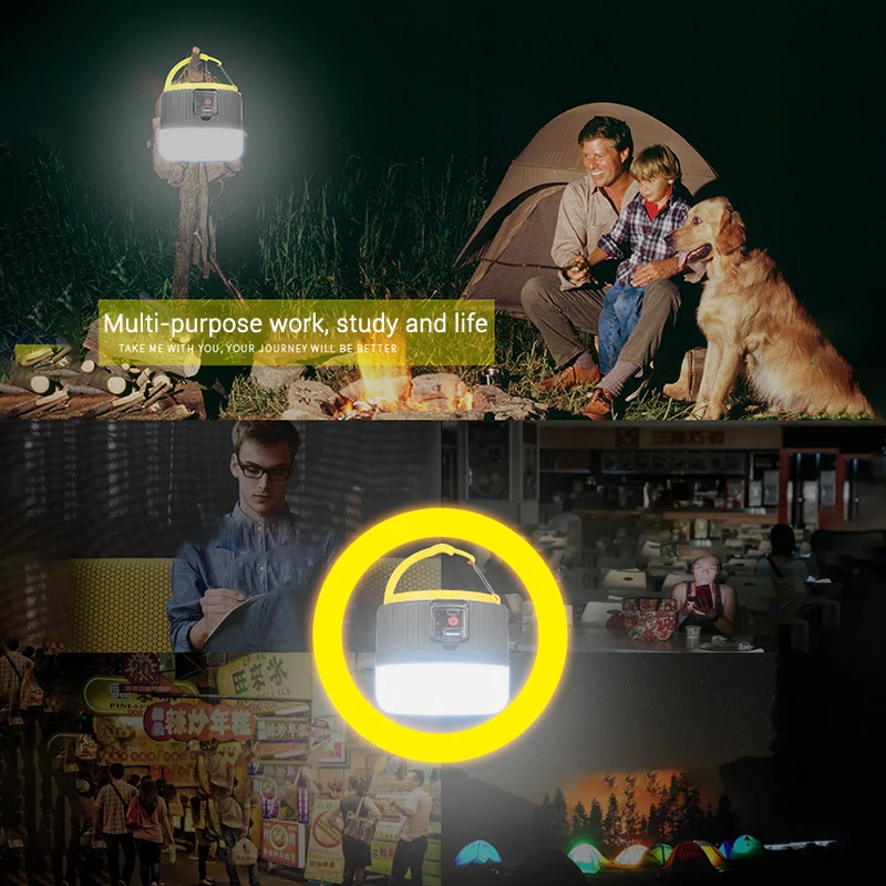 Светодиодный светильник для кемпинга на солнечной батарее портативный