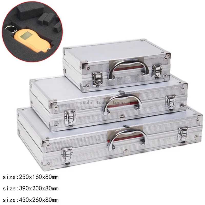 Портативный Алюминий ящик для инструментов Безопасный инструмент чехол