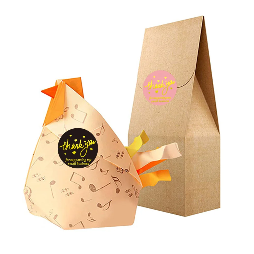 

1.5 Inch 500 Pcs/Roll Colored Bronzing Thank You Label Stickers for Gift Card Envelope Package Party Wedding Wrapping Baking