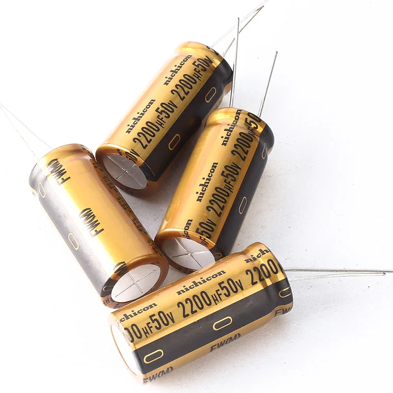 

4 шт Nichicon FW 2200 мкФ с алюминиевой крышкой, 50В электролитический конденсатор с радиальными выводами для аудио, Новинка