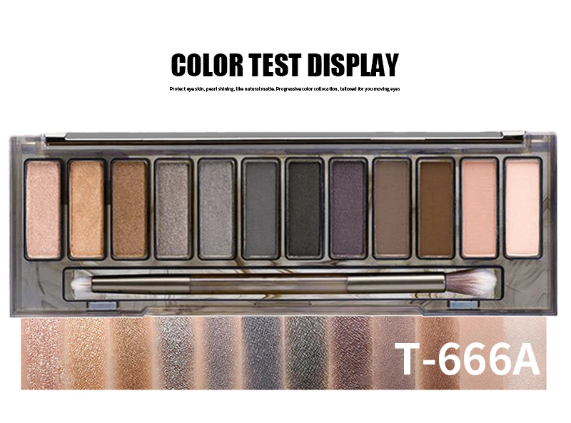 Палетка теней для век горячая Распродажа MYG 12 цветов матовые и блестящие 1