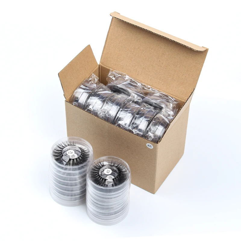 Оптом ресницы 10/50/100 пар 3d норковые натуральные длинные с пользовательской