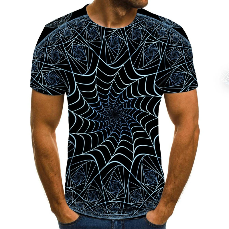 

Funny 3D Lightning T shirt Men Women Summer Fashion Short sleeve Harajuku Streatwear Geometric Psychedelic 3D Printed Tshirt