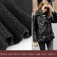 faux fur black background white silk fake faded lamb velvet fabric