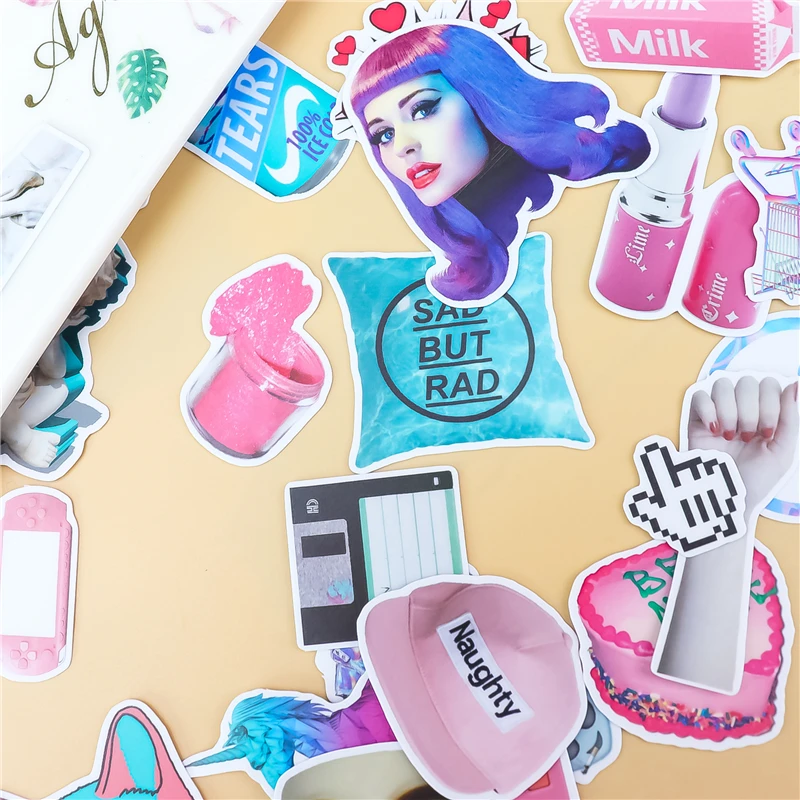 Наклейки 37 шт. наклейки с милыми рисунками аниме граффити панк водонепроницаемая