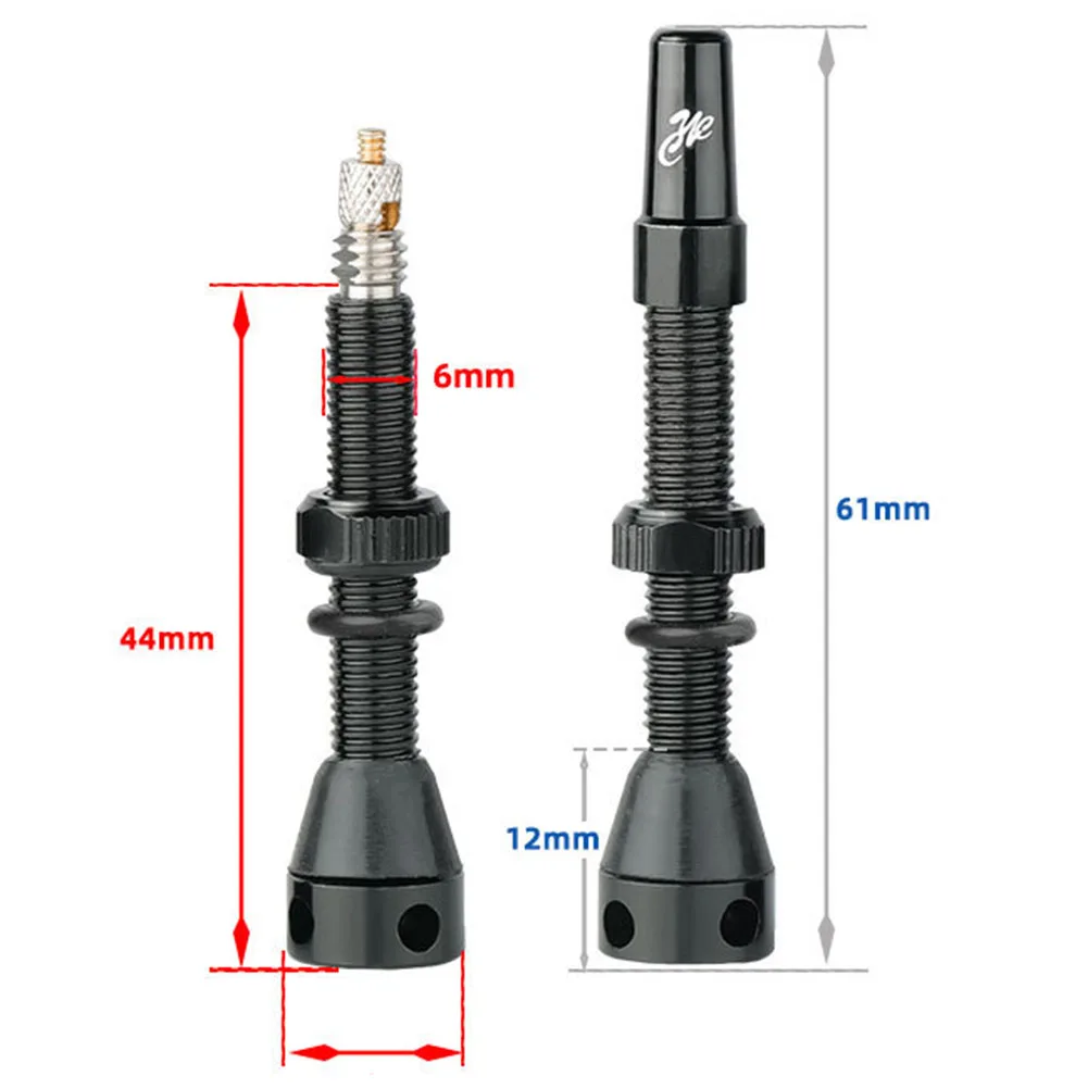 Черный комплект сердечников для вакуумного клапана бескамерного велосипеда из