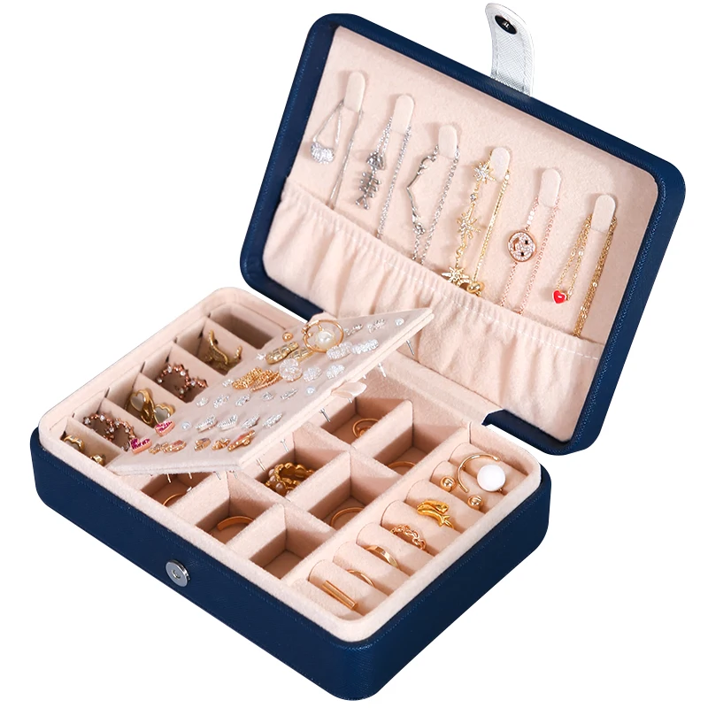 

Jewelry Box Storage Box Earrings Earrings Hand Jewelry Portable Artifact Exquisite Earrings Necklace Waterproof Jewelry Box