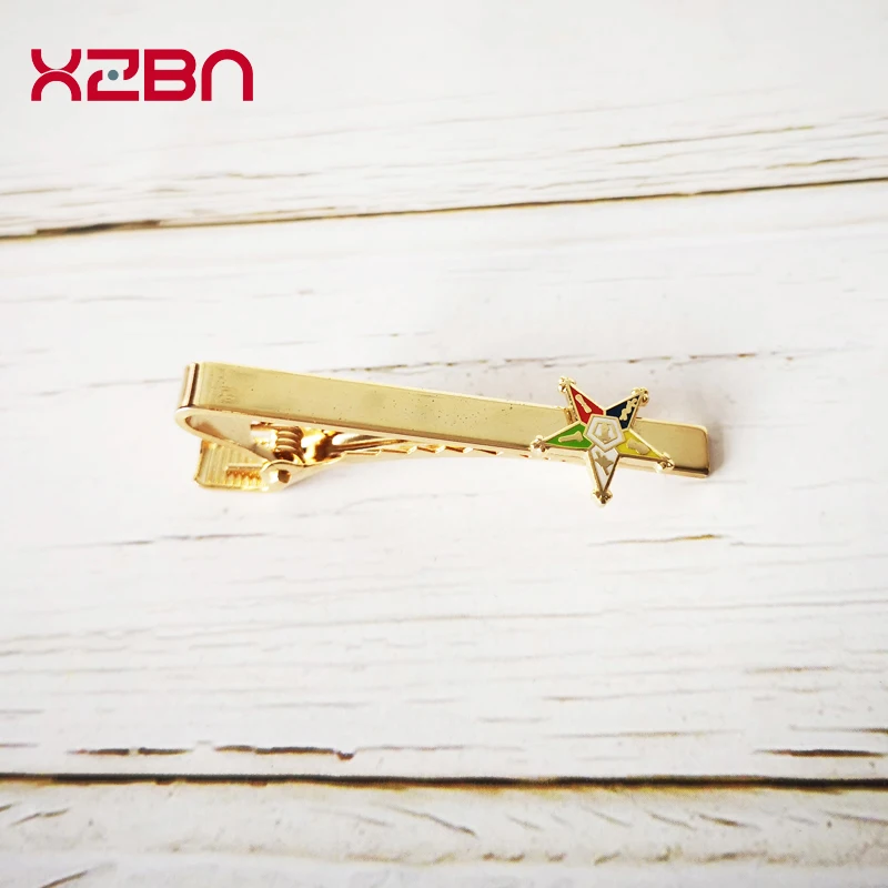 Мужской классический зажим для галстука с позолотой