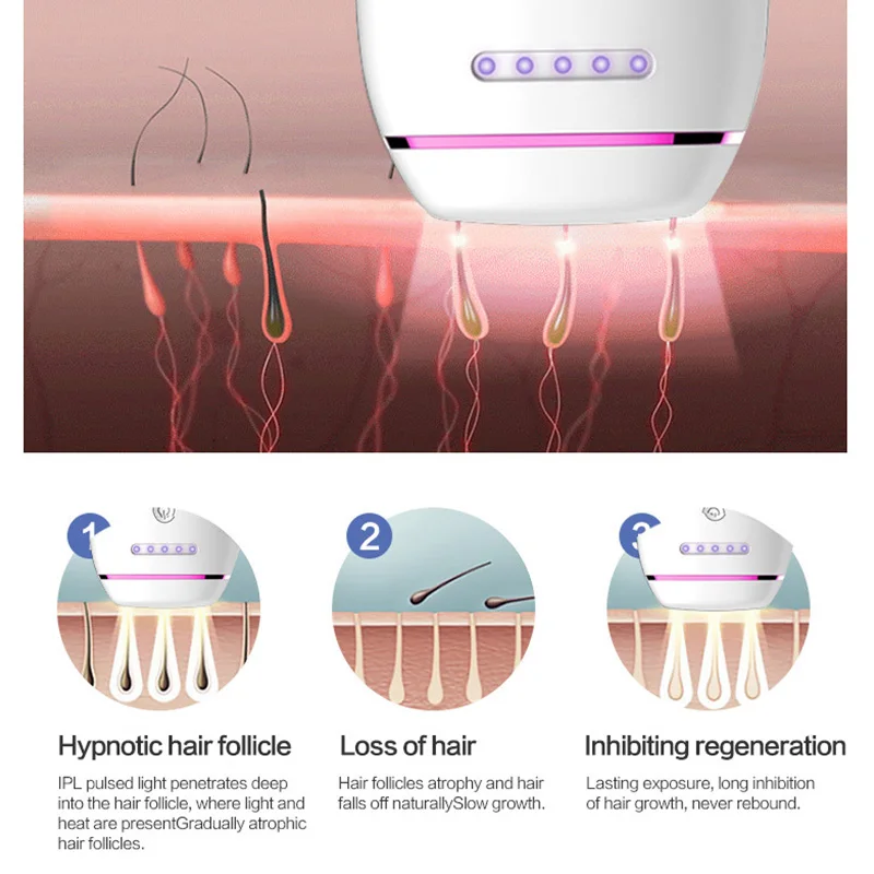 Безболезненный ipl лазер для удаления волос Домашний косметический инструмент