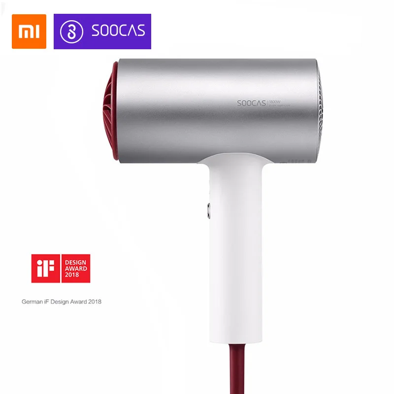 Фен для волос Xiaomi H3 фен с отрицательными ионами корпус из алюминиевого сплава 1800