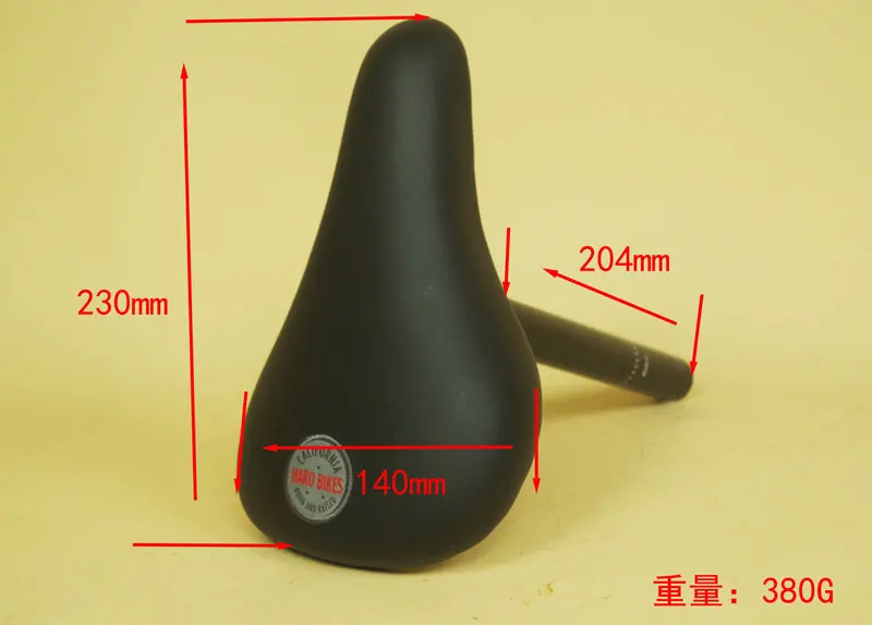 

High quality BMX bike saddle 25.4mm seatpost performance bicycle leather seat
