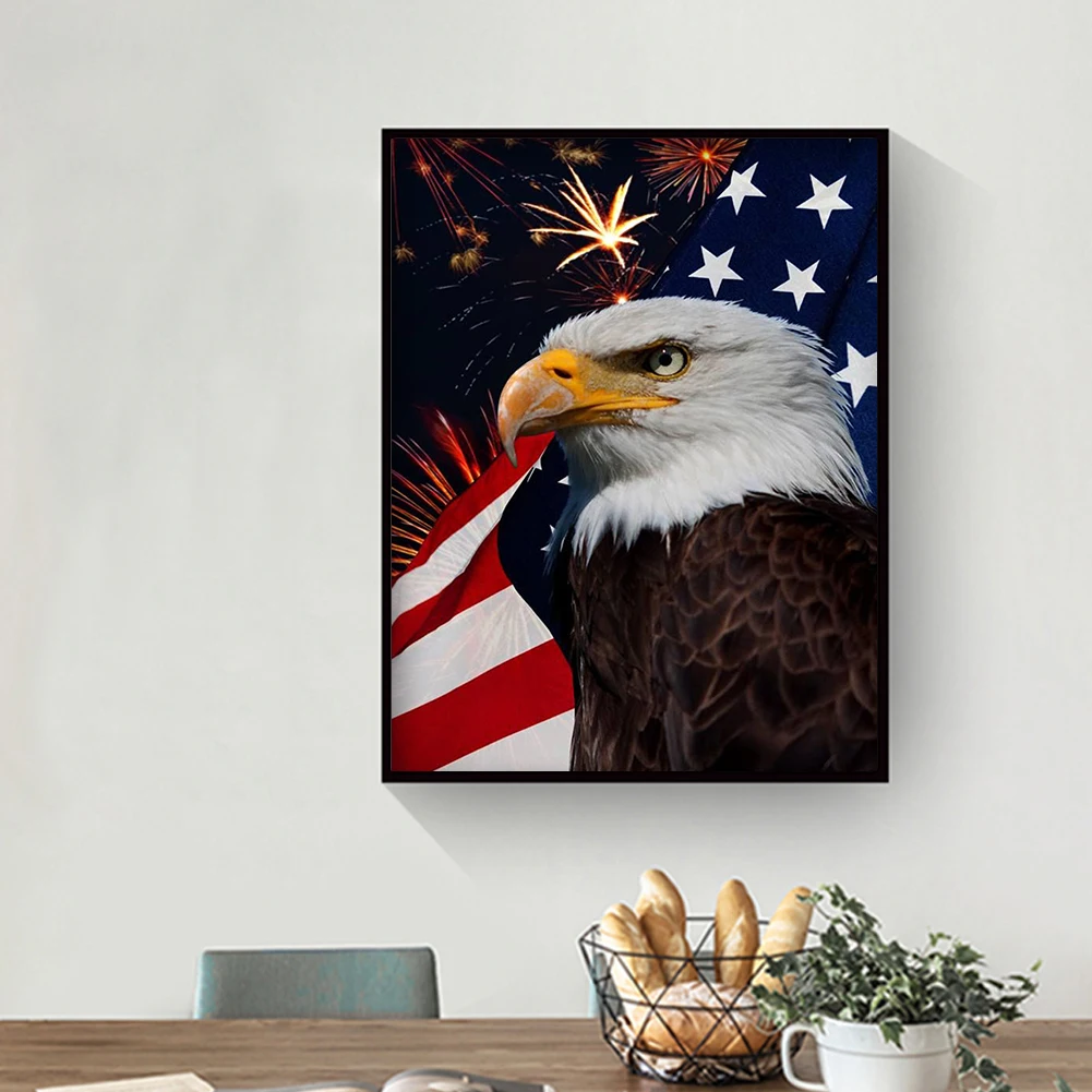 5D алмазная живопись &quotсделай сам&quot День Независимости Орел флаг полная