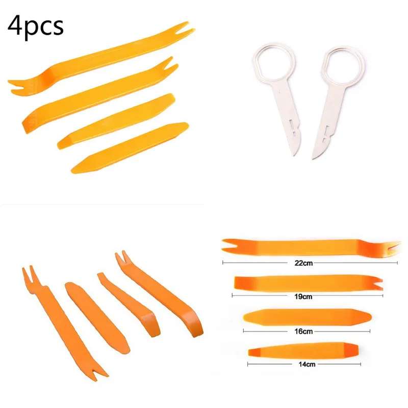 

4pcs Auto Car Radio Door Clip Panel Trim Dash Audio Removal Installer Pry Tool Or 1pcs Radio Stereo Release Tool Dropshipping