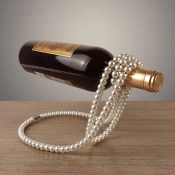 Creative Pearl Necklace Wine Bottle Holder 1