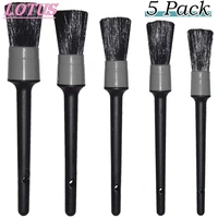 5pcs car cleaning brushes cleaning natural boar hair brushes auto detail tools 5pcs wheels dashboard auto accessories car wash