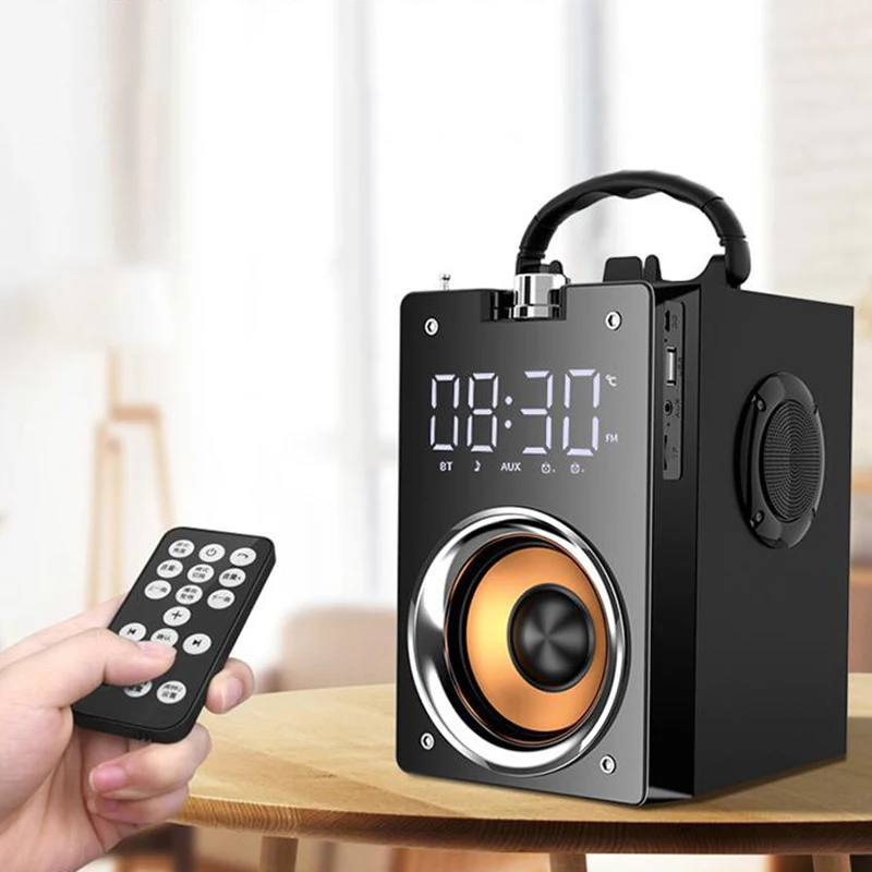 

Bluetooth Speaker Power Amplifier Portable Portable Outdoor Sports Square Dance VOD Speaker Player Smart Wooden Box