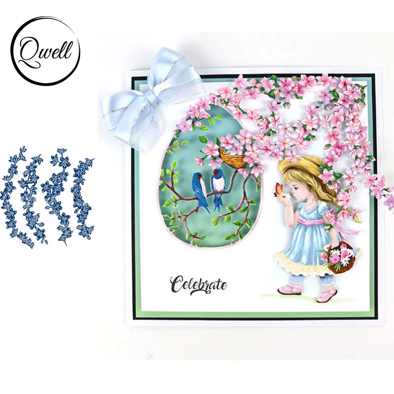 

QWELL Flower Vine Metal Cutting Dies for Scrapbooking and Card Making Paper Embossing Craft New 2019 die cuts