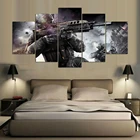 5 шт., настенная живопись на холсте, игровой плакат Call Of Duty, черные рамки для украшения, современная домашняя спальня