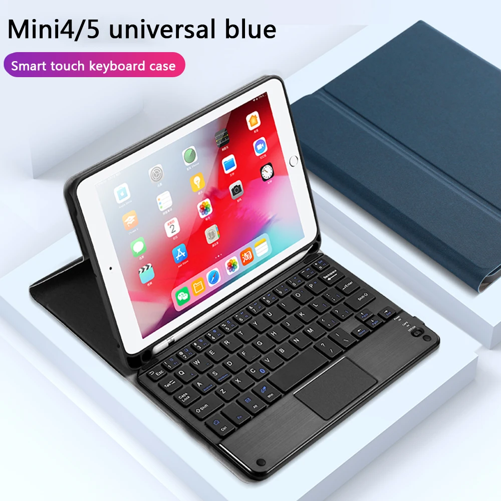 Для планшета ipad Mini 4 5 7 9 дюйма Bluetooth клавиатура Магнитная Съемная с кожаным чехлом