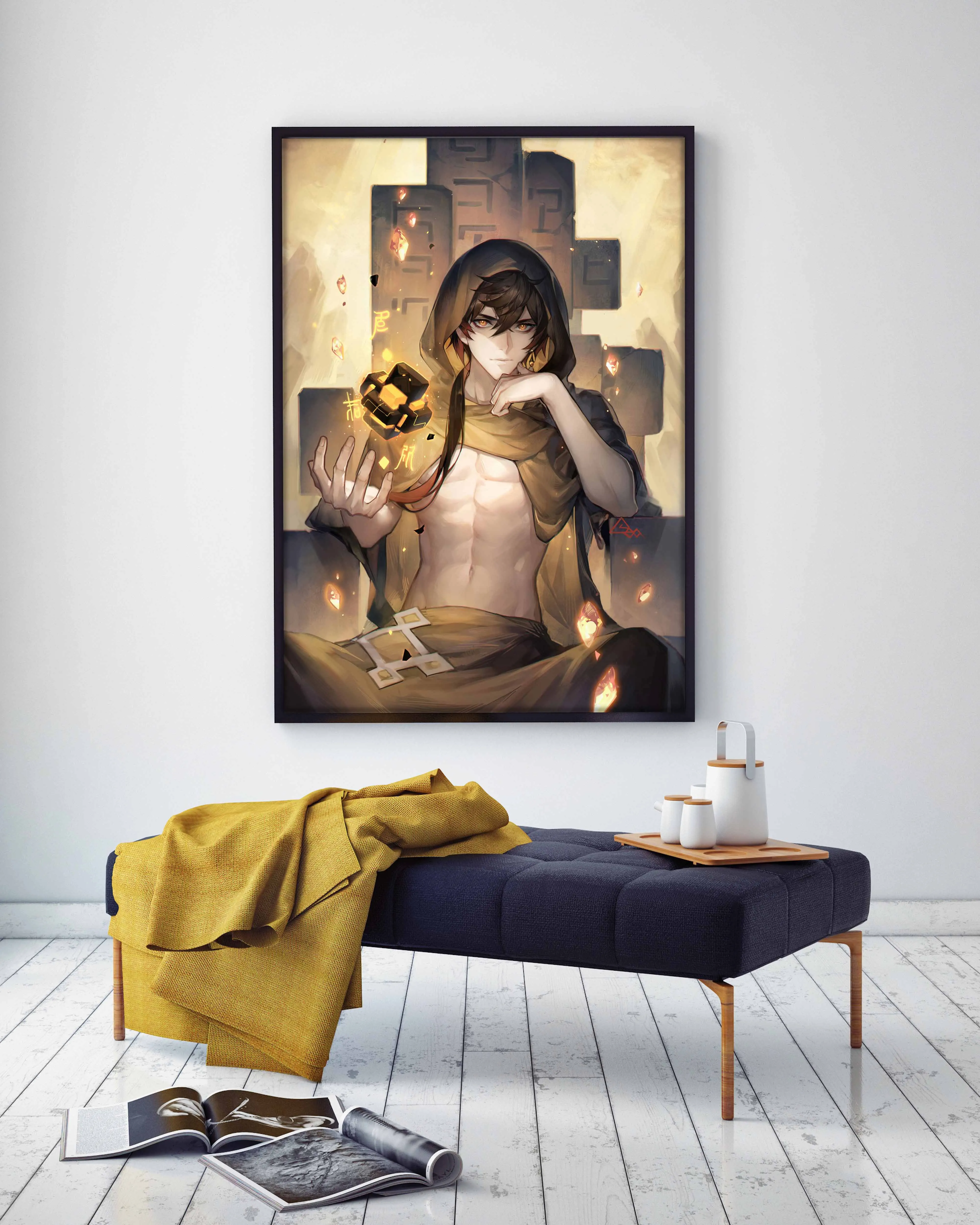 

Genshin Impact Poster Game Painting Anime ZhongLi Wall Art Prints Decoration Art Home Decor Wall Kawaii Room Decor Canvas Poster