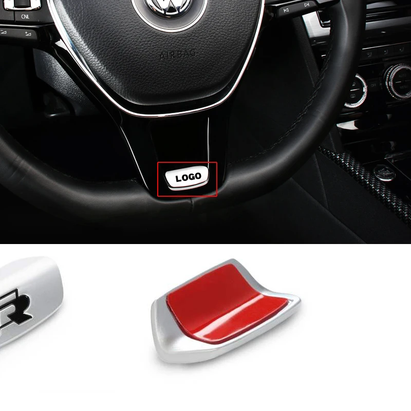 

For VW 19 18 new Magotan B8 Sagitar CC Lavida Bora steering wheel RLine interior stickers modified patch decoration Accessories