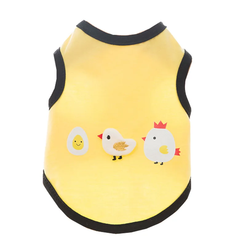 

Dog Accessories for Small Dogs Luxury Puppy Summer Thin Breathable Vest Chick Cloud Pattern Small and Medium-sized Dog Clothing